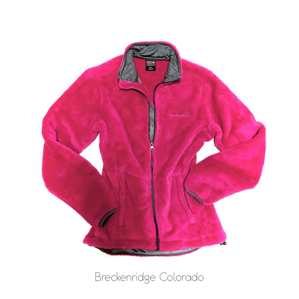 Pink Plush Fleece Zip Up Jacket